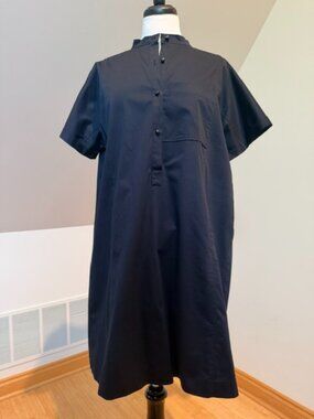A.P.C. Rue Madame Paris Navy A-line Midi dress